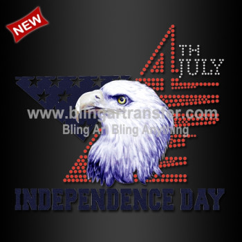 Bling July 4th Independence Day Eagle Design Heat Transfer Printable Vinyl for Garment Bling July 4th Independence Day Eagle Design Heat Transfer Printable Vinyl for Garment